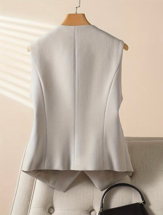 Textured Vest - Apricot L