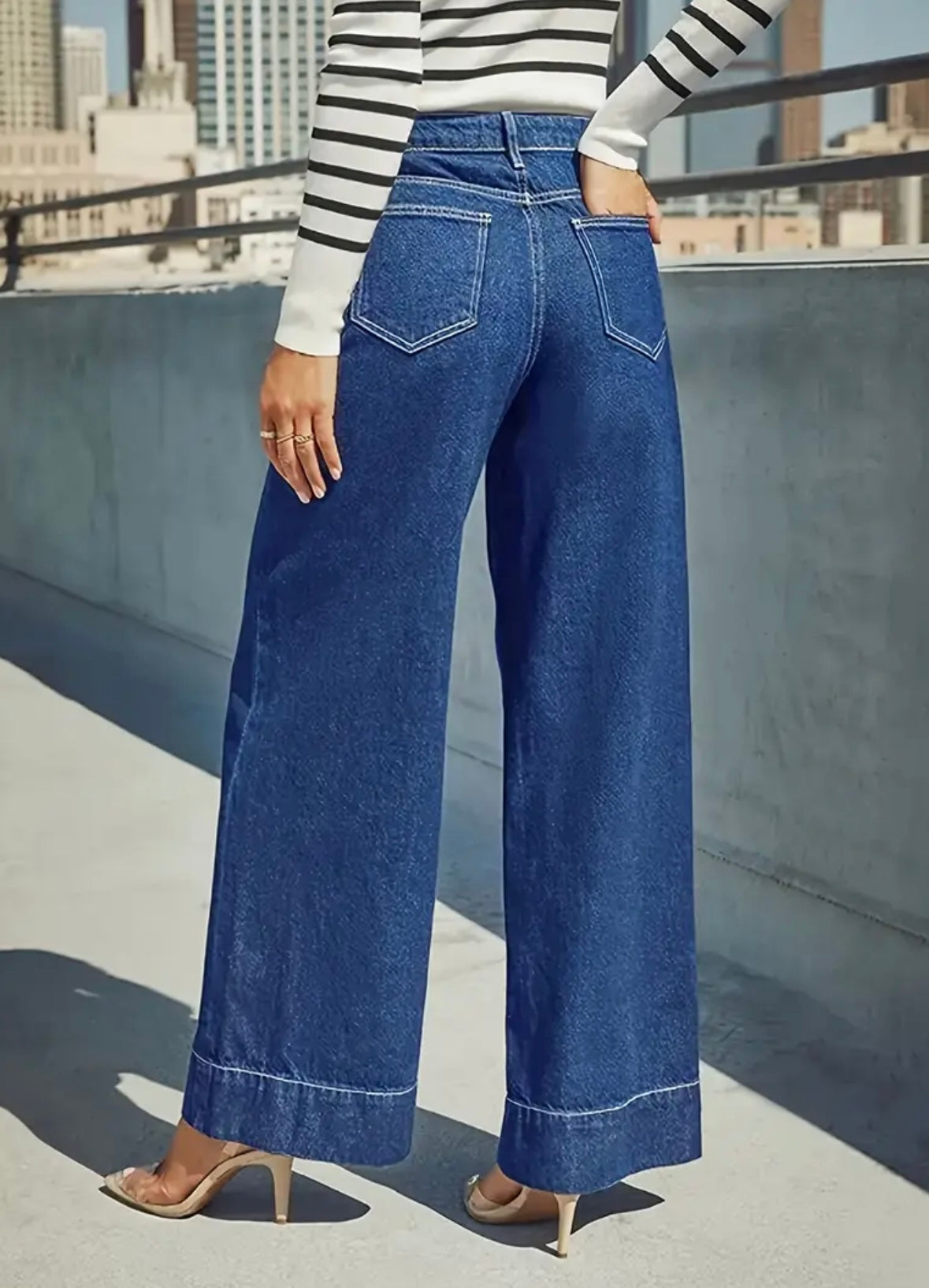 Mid-Rise Wide legs Jeans
