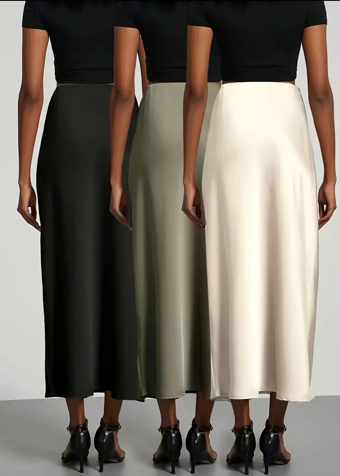 Minimalist A-Line Skirt - Ivory - size L