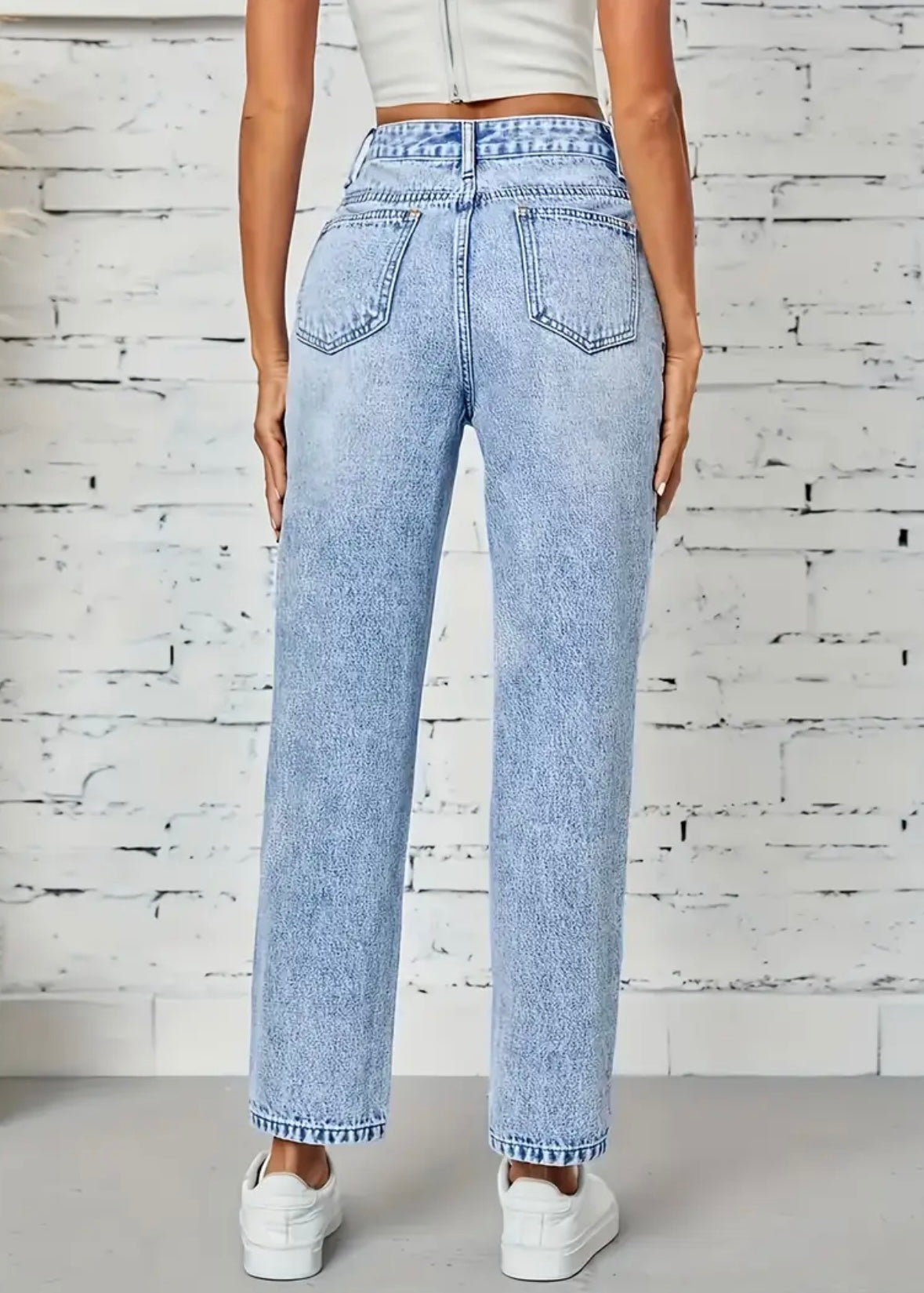 Straight Legs Stretchy Jeans