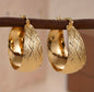 Rhombus Hoop Earrings - Gold