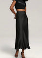 Minimalist A-Line Satin Skirt - 3 colors