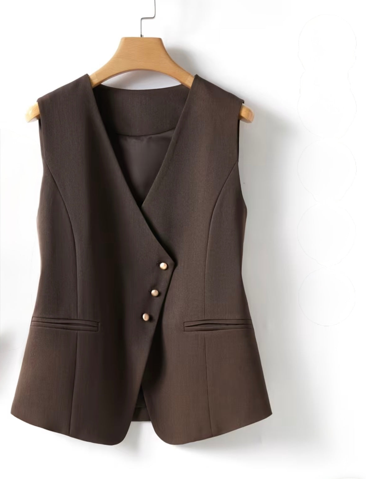 Plain Wrap-Over Vest - 2 colors