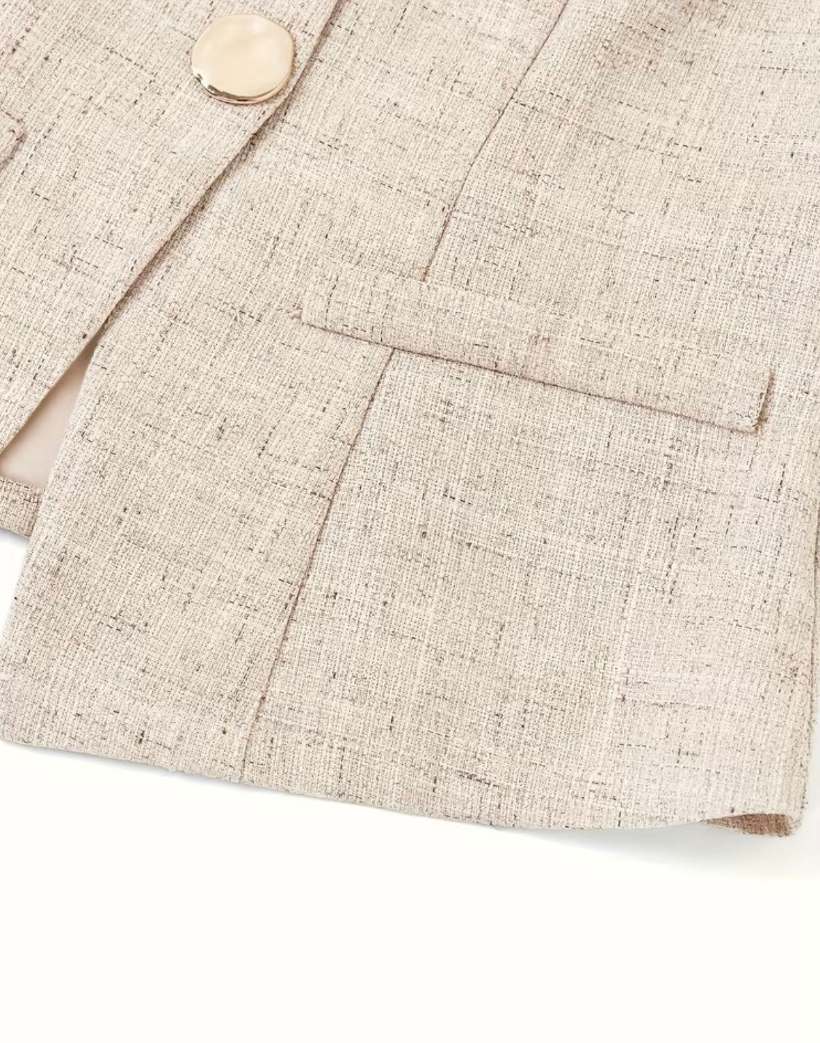 Light Weight Textured Vest - Apricot