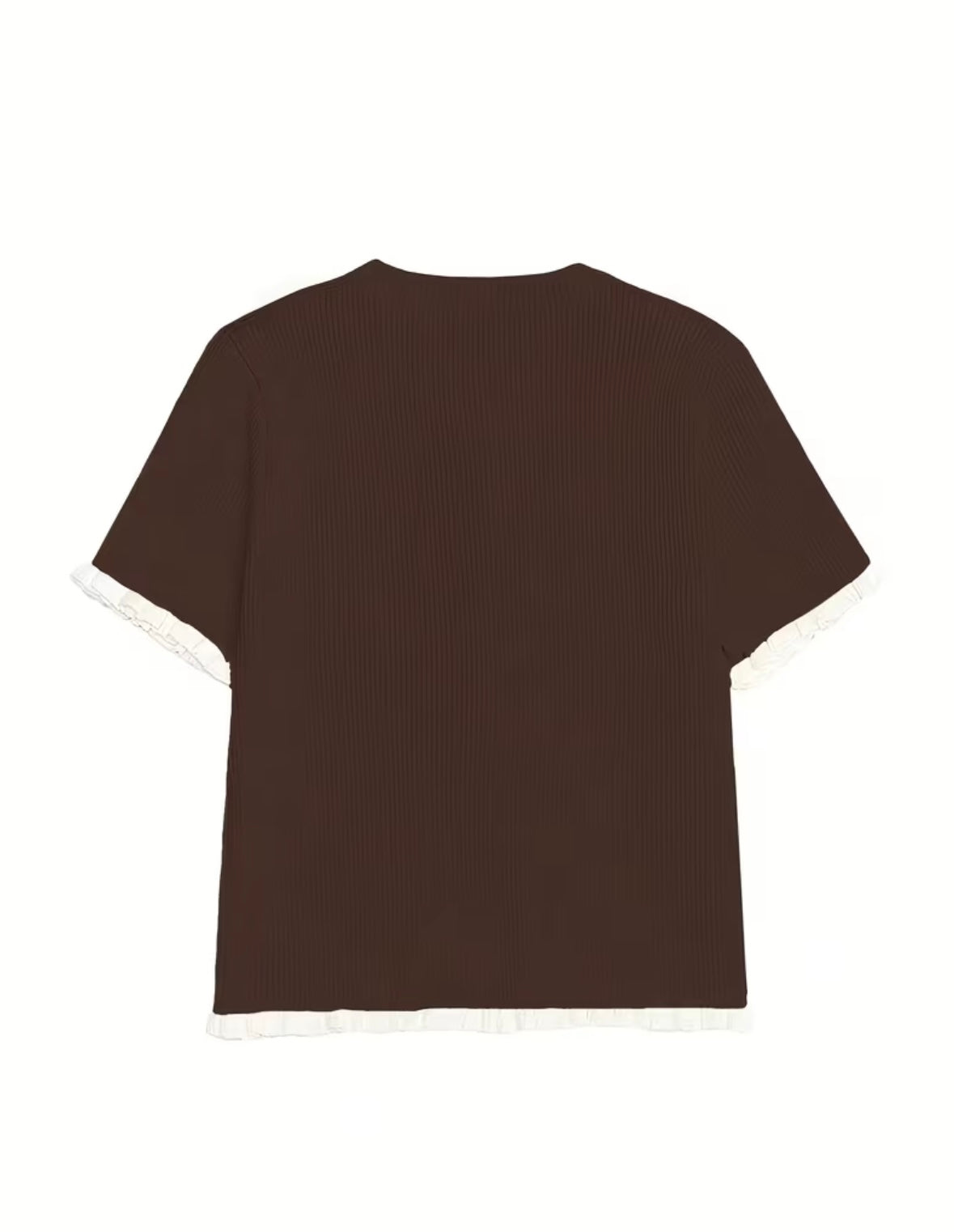 Short Sleeve Ruffle Detailed Top - 3 colors