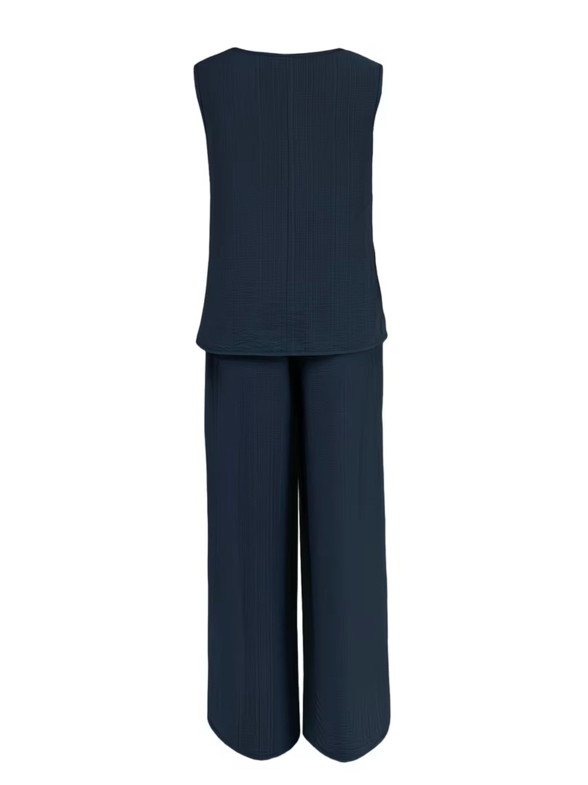 Sleeveless Loose wear Cord Set - 4 colors