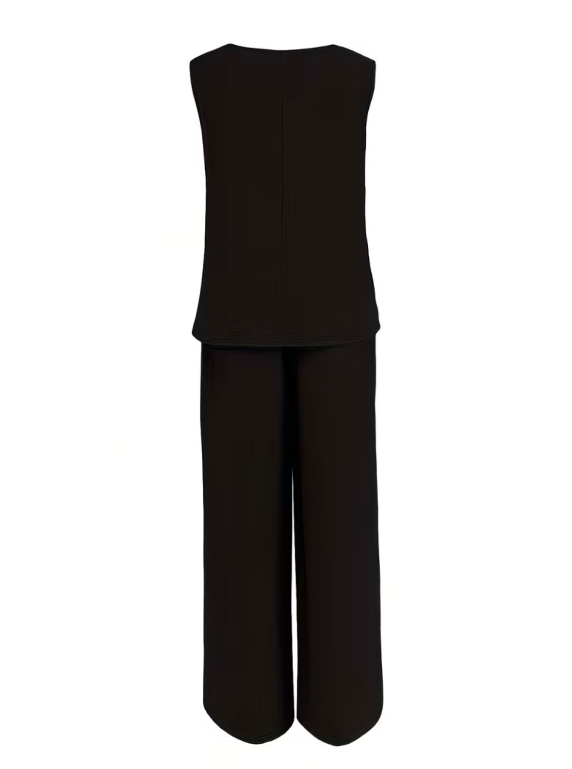 Sleeveless Loose wear Cord Set - 4 colors