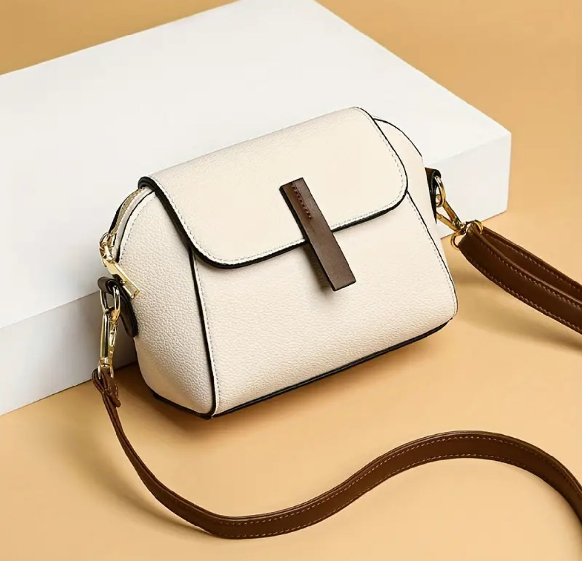 Mini Flap Crossbody Bag - Off White