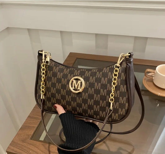 Vintage French Shoulder Bag - Brown