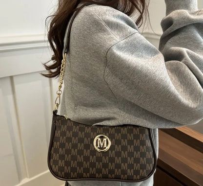 Vintage French Shoulder Bag - Brown