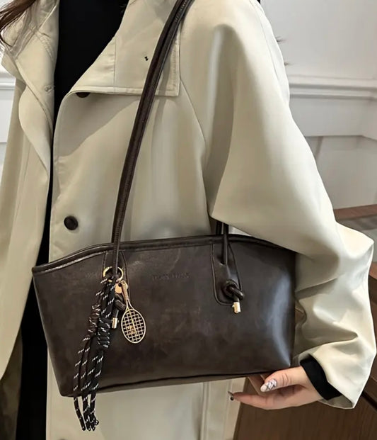 Crescent Shoulder Bag - Brown