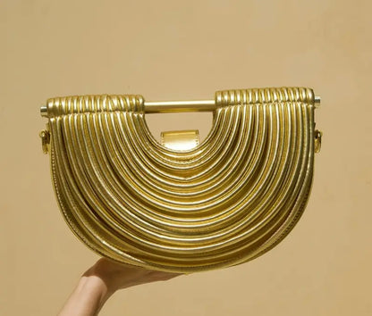 Fashionable Party Handbag - Gold
