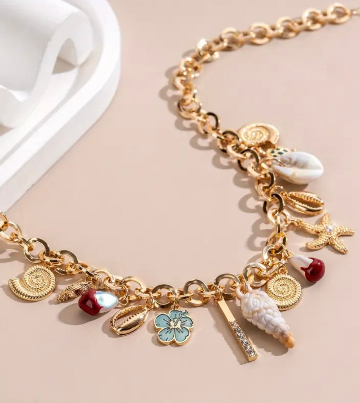 Summer Beach Necklace - Golden