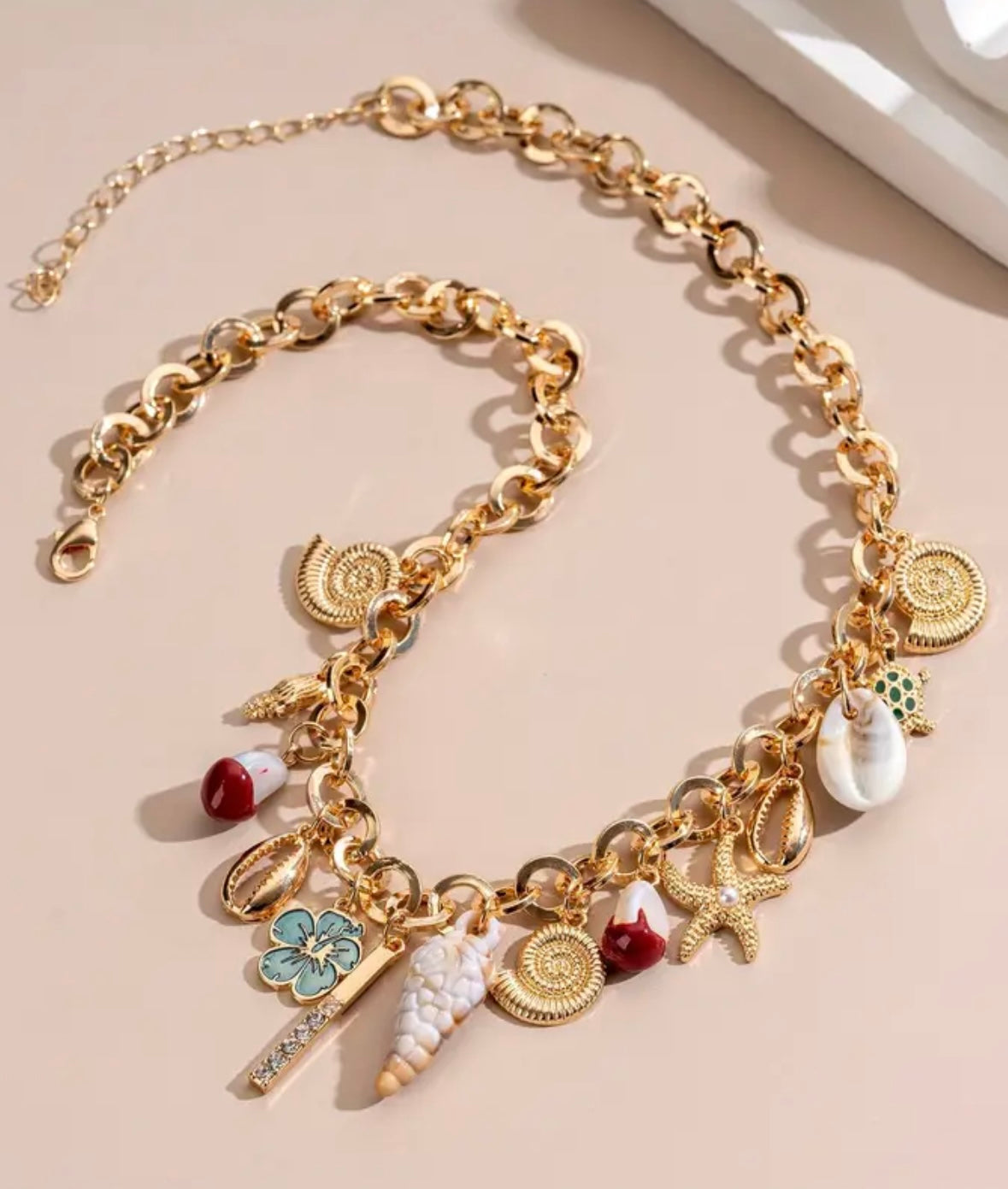 Summer Beach Necklace - Golden