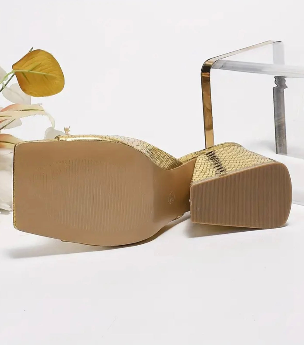 Metallic Textured Mules