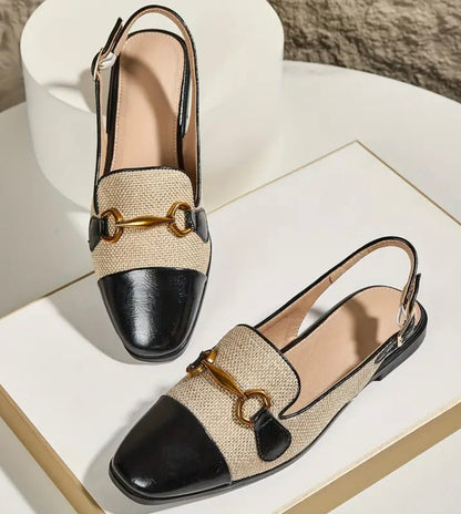 Chic Flat Sandals - Beige