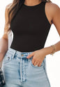 Sleeveless Crew Neck Bodysuit