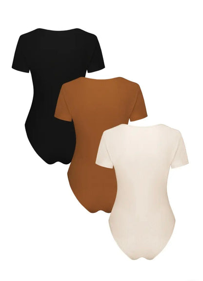 Short Sleeve Square Neck Bodysuit