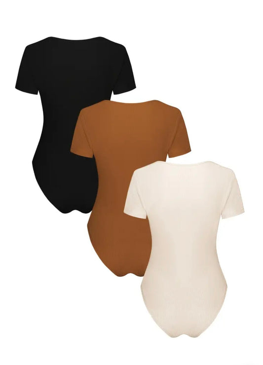 Short Sleeve Square Neck Bodysuit