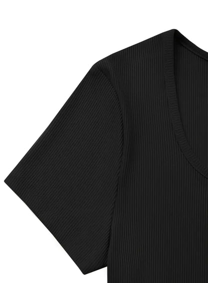 Short Sleeve Square Neck Bodysuit