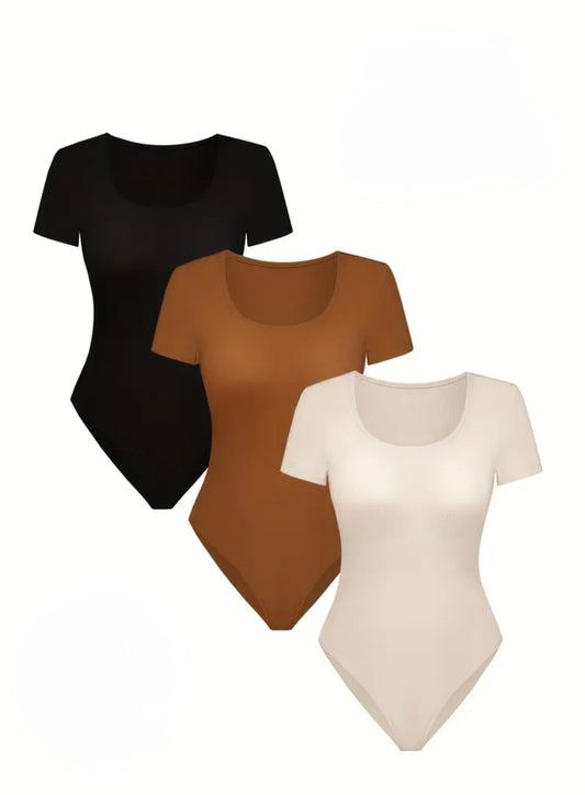 Short Sleeve Square Neck Bodysuit