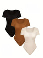 Short Sleeve Square Neck Bodysuit