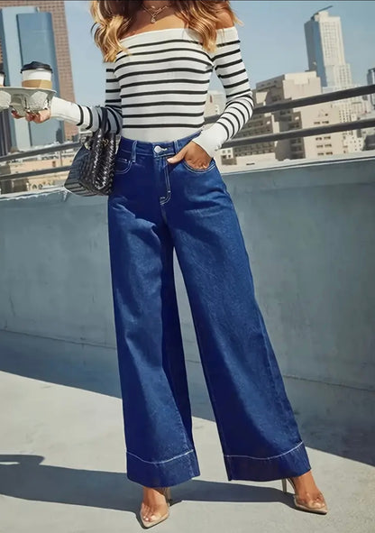 Mid-Rise Wide legs Jeans