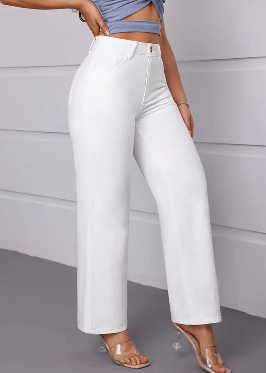 Straight-Cut Stretchy Jeans