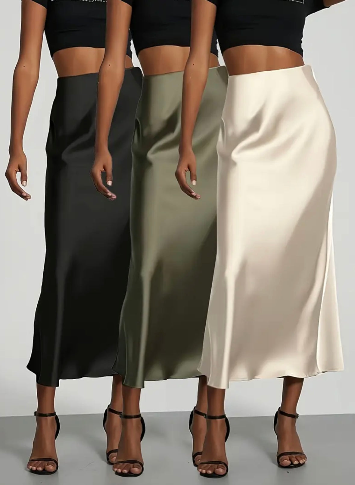 Minimalist A-Line Skirt - Ivory - size L