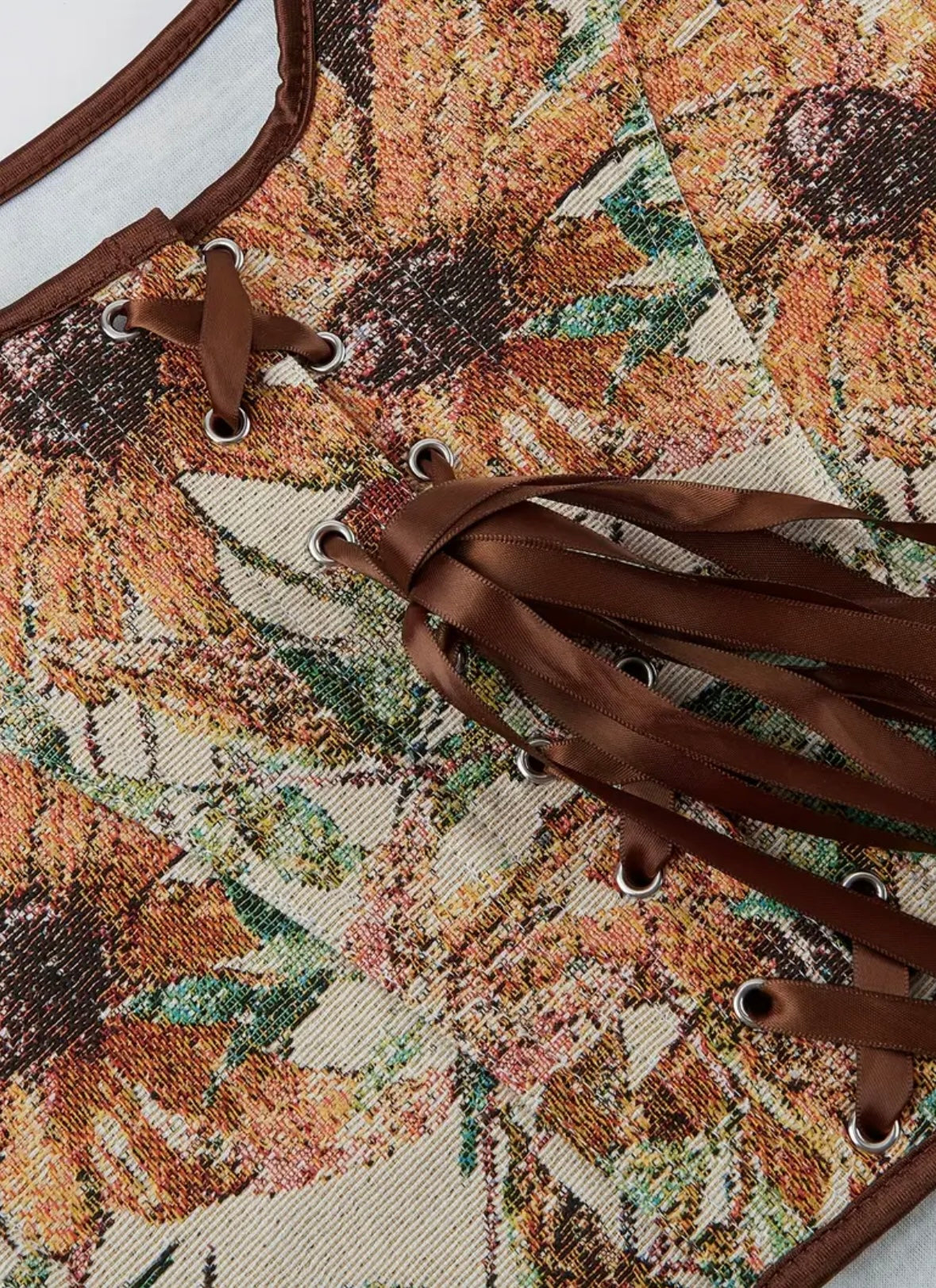 Jacquard Corset - Floral - Medium