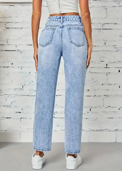 Straight Legs Stretchy Jeans
