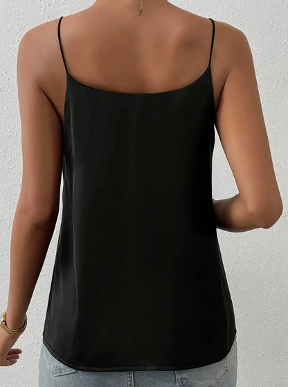 V-Neck Camisole with Spaghetti Straps