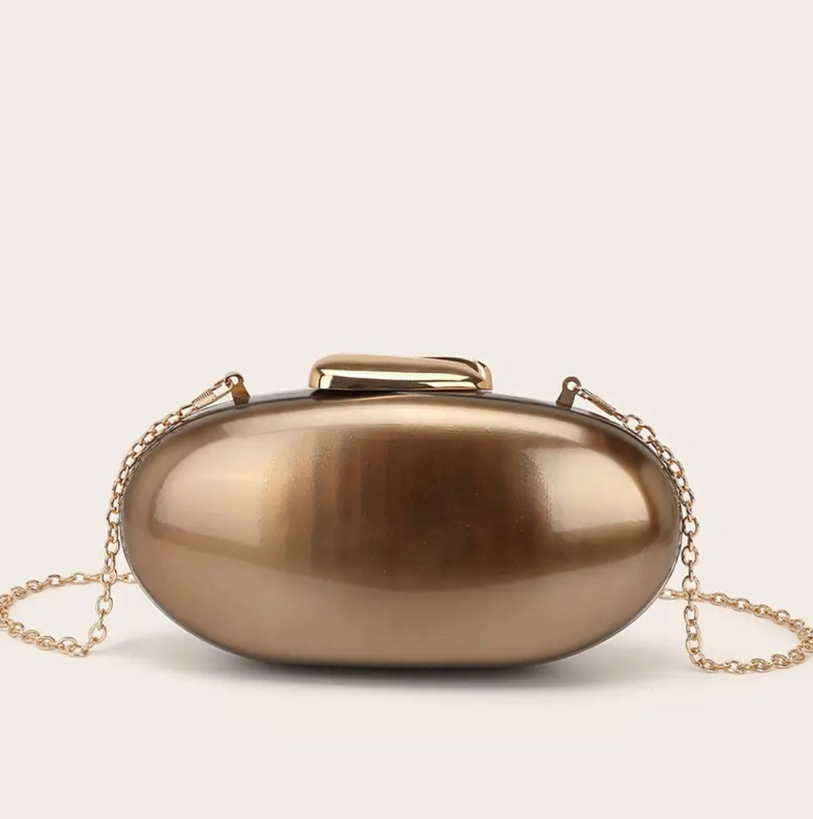 Acrylic Oval Evening Clutch - Bronze