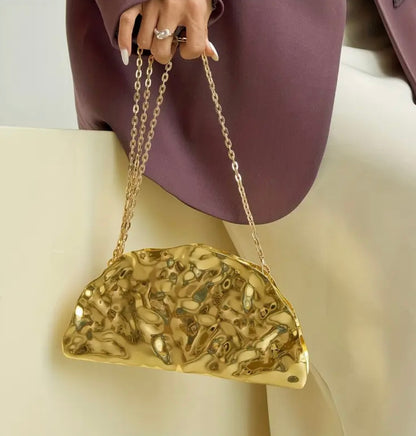 Luxury Shell Clutch - Golden