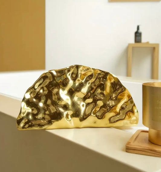 Luxury Shell Clutch - Golden