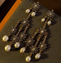 Vintage Extra Long Pearl tassel Earrings - Bonze