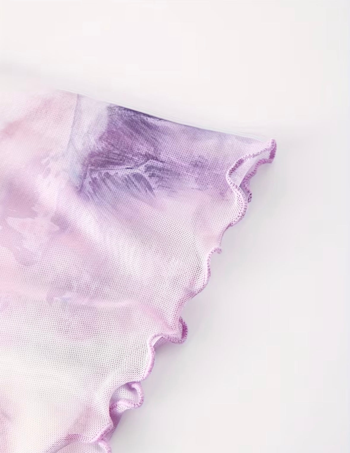Mountain Print Mesh Dress - Purple