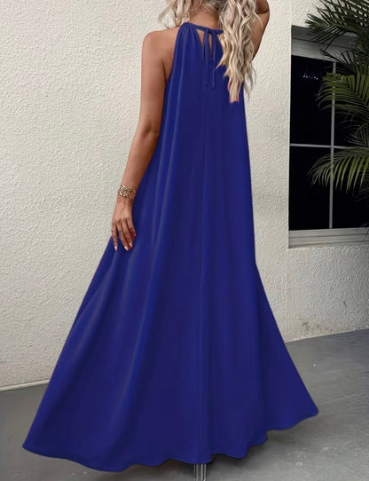 Flowy Long Dress - Royal Blue