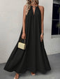 Flowy Long Dress - Black