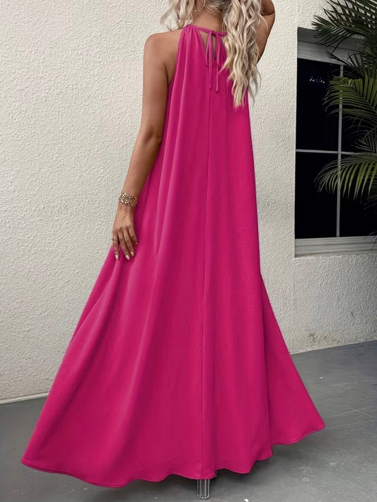Flowy Long Dress - Fuschia