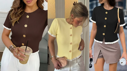 Short Sleeve Ruffle Detailed Top - 3 colors