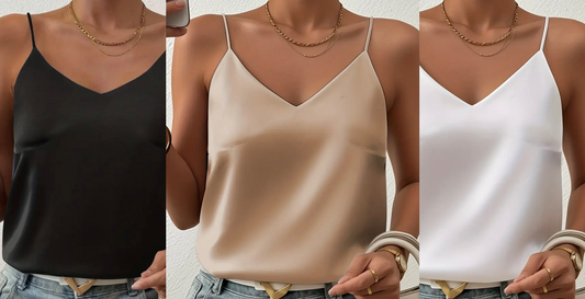 V-Neck Camisole with Spaghetti Straps